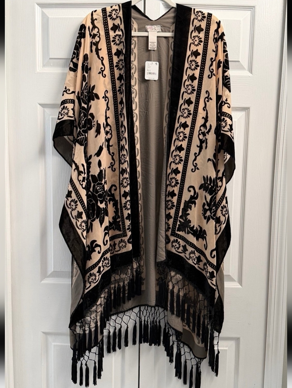 NWT Free People Nightbird Velvet Burnout Kimono Duster - Picture 7 of 7
